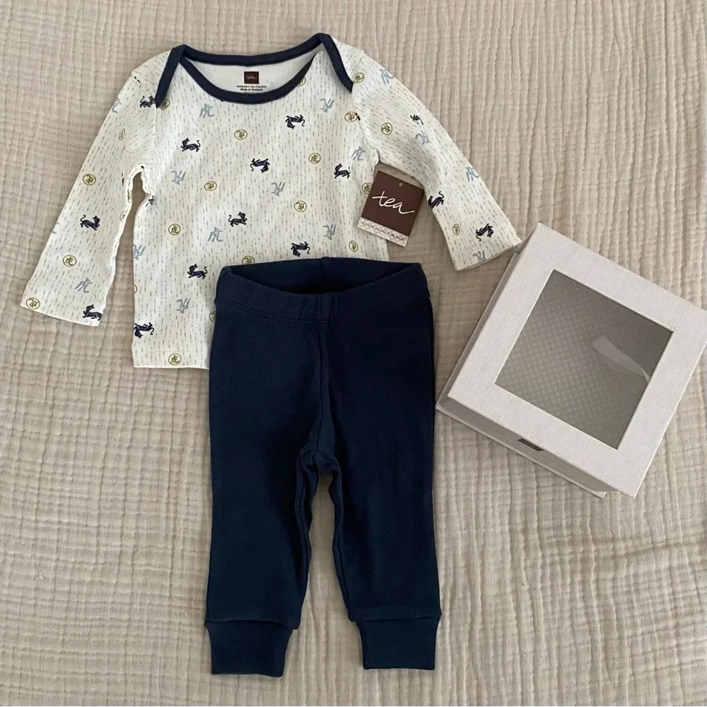 Tea Collection Baby Boy Top And Pants Gift Set